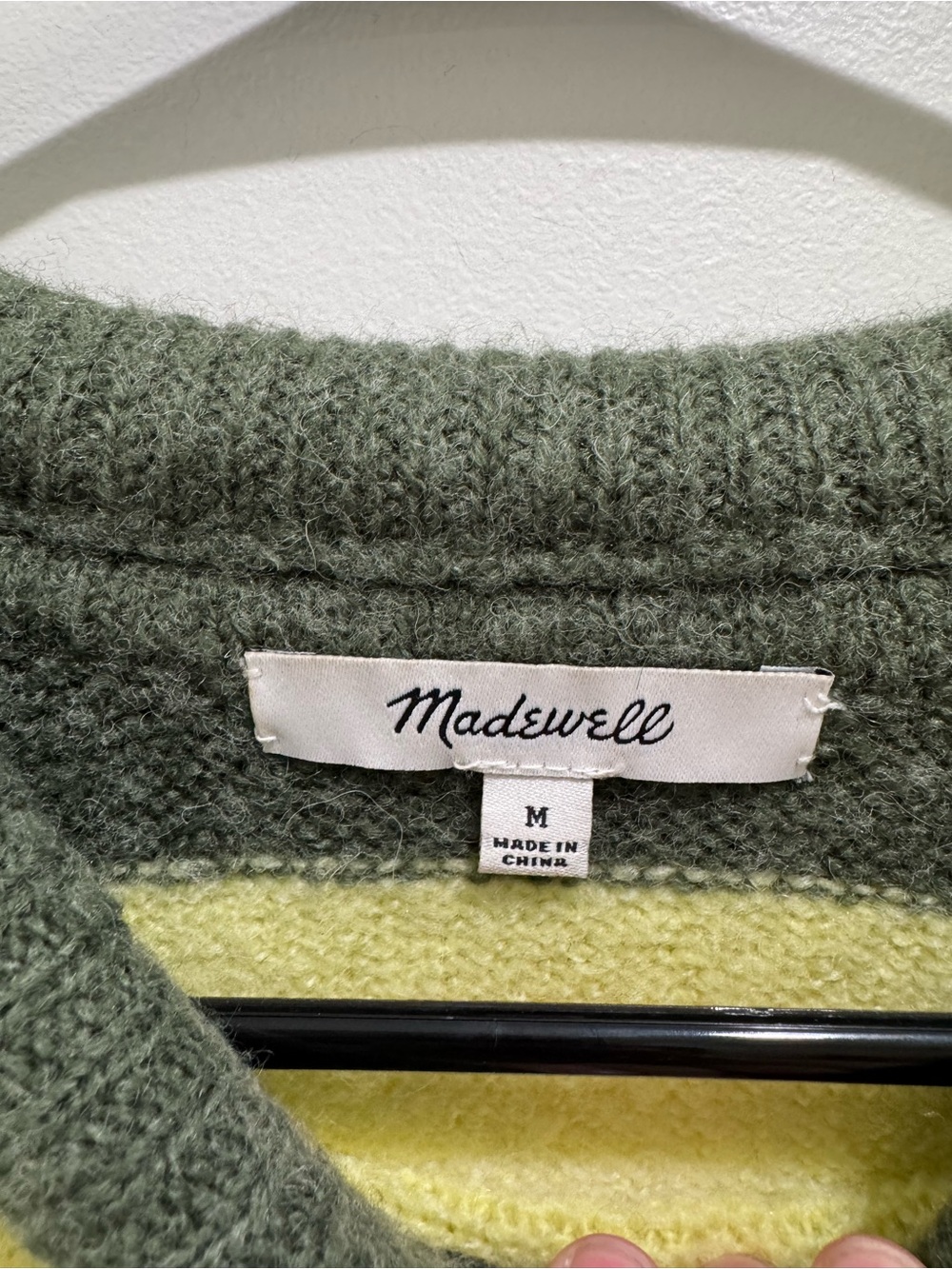 Madewell Evercrest Coziest Yarn Striped Roll Neck Sweater Wool Alpaca Size M - Picture 5 of 7